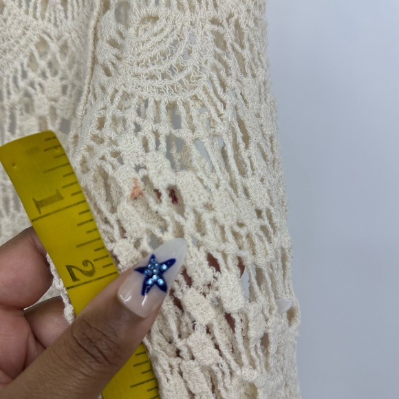 Vintage Y2K Boho Lace Duster Blouse Size Medium Fairycore Whimsical Early 2000s - Picture 2 of 8